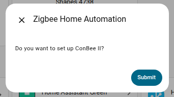 Set up ConBee II as ZHA integration