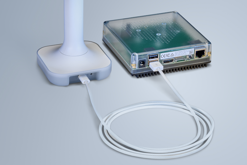 Plug the extension cable into Connect ZBT-2