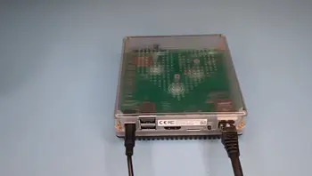 Clip showing where to press the button on the device